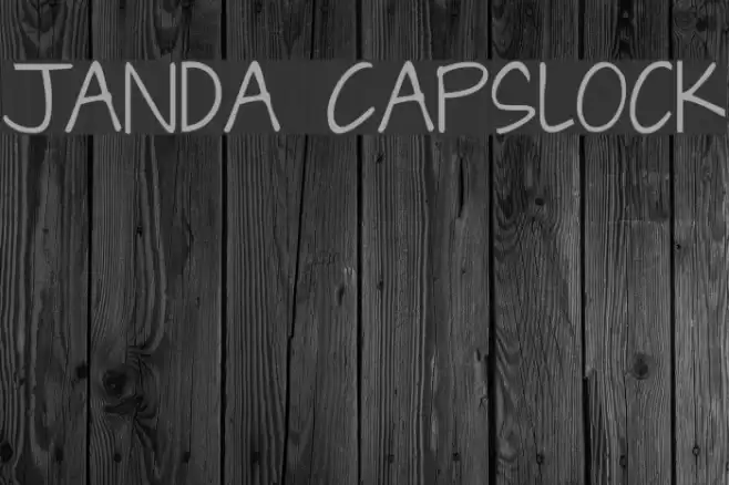 Janda Capslock Font examples