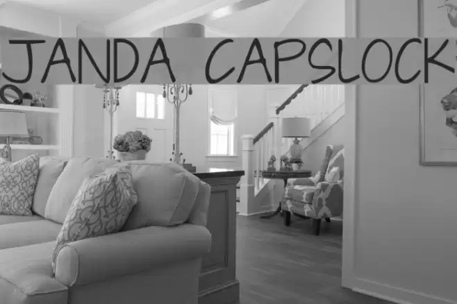 Janda Capslock Font examples