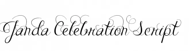 Janda Celebration Script  les polices de caractères gratuit tlcharger