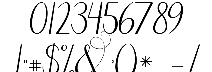 Janda Celebration Script Font OTHER CHARS