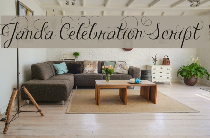 Janda Celebration Script Font examples