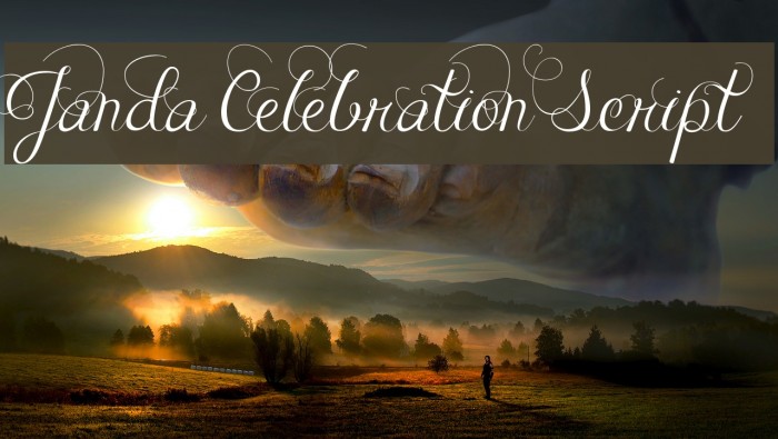 Janda Celebration Script Font examples