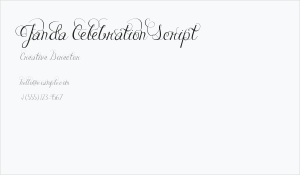 Janda Celebration Script Business Card