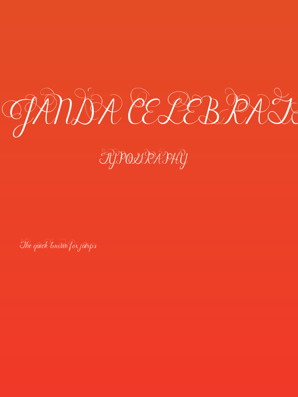 Janda Celebration Script Poster