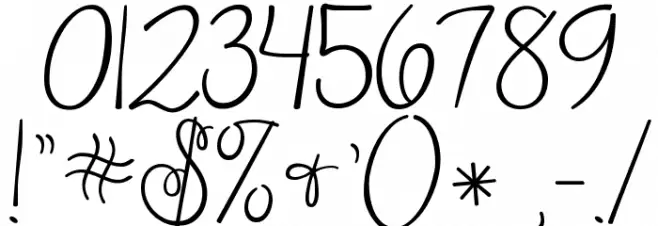 Janda Cheerful Script Font OTHER CHARS