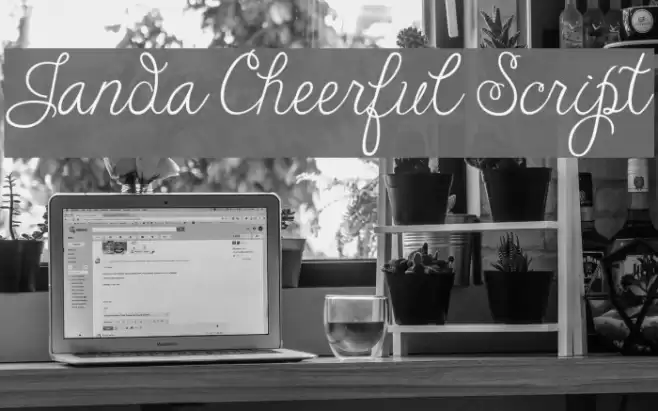 Janda Cheerful Script Font examples