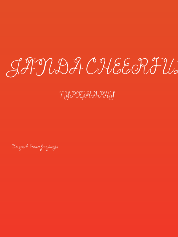 Janda Cheerful Script Poster