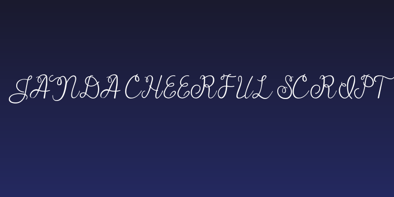 Janda Cheerful Script Social Header
