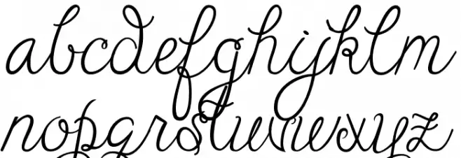 Janda Cheerful Script Font LOWERCASE