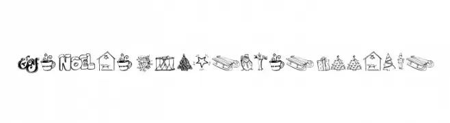 Janda Christmas Doodles  Frei Schriftart Herunterladen