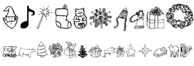 Janda Christmas Doodles Font OTHER CHARS