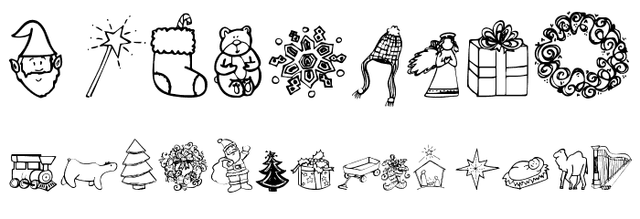Janda Christmas Doodles Font OTHER CHARS