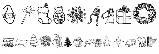Janda Christmas Doodles Font OTHER CHARS