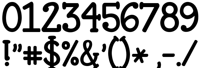 Janda Closer To Free Font OTHER CHARS