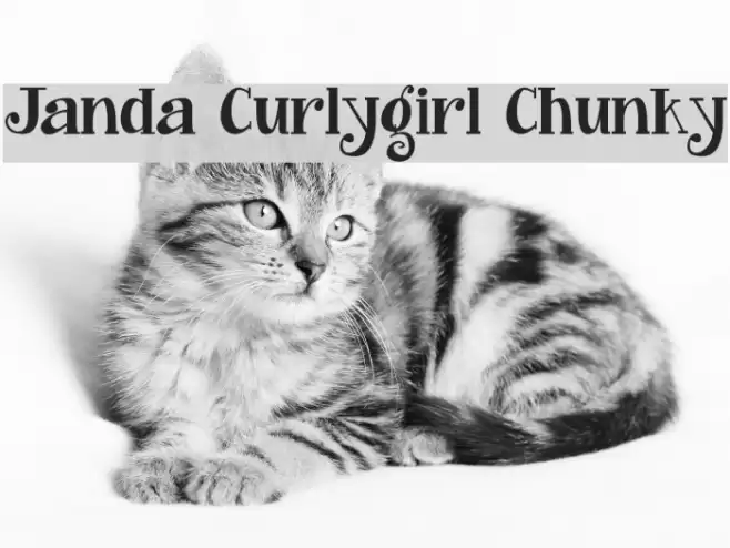 Janda Curlygirl Chunky Font examples