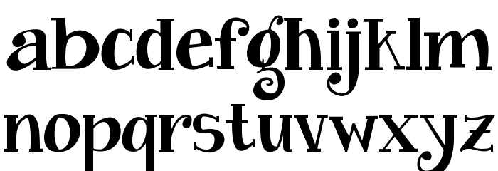 Janda Curlygirl Chunky Font LOWERCASE