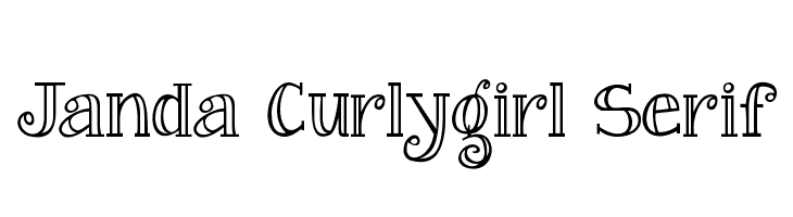 Janda Curlygirl Serif  les polices de caractères gratuit tlcharger