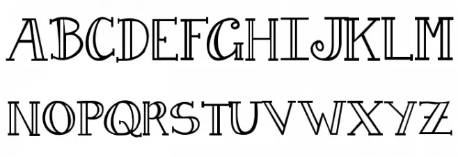 Janda Curlygirl Serif Caratteri MAIUSCOLE