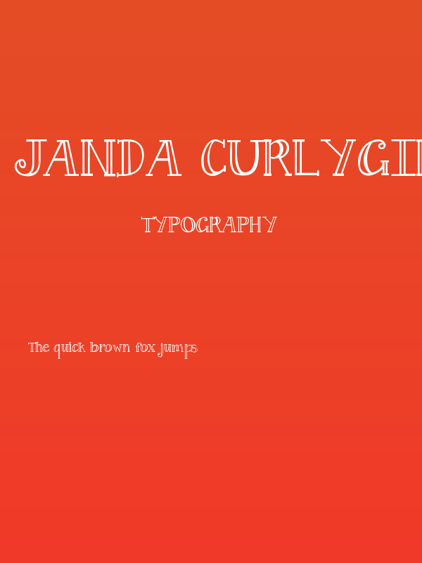 Janda Curlygirl Serif Poster