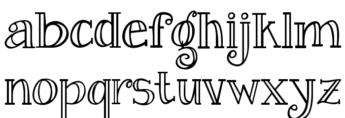 Janda Curlygirl Serif Font LOWERCASE