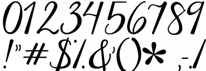 Janda Elegant Handwriting Font OTHER CHARS