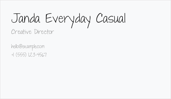 Janda Everyday Casual Business Card