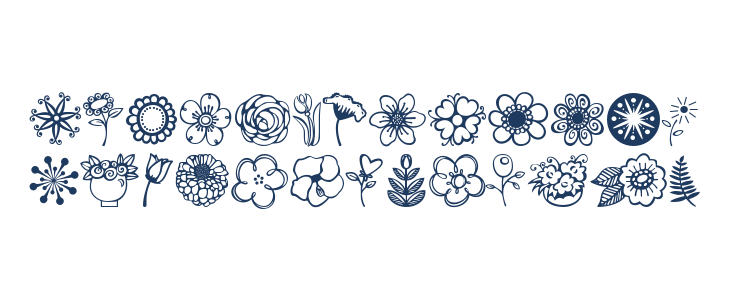 Janda Flower Doodles Lowercase
