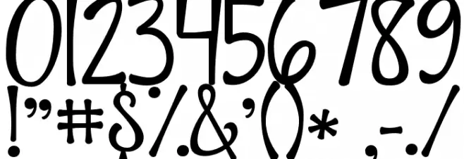 Janda Happy Day Font OTHER CHARS