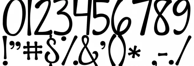 Janda Happy Day Font OTHER CHARS