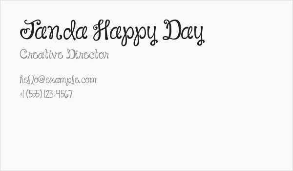 Janda Happy Day Business Card