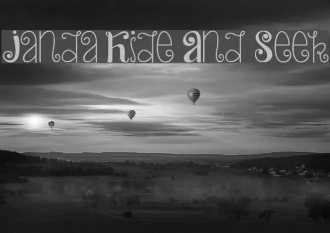 Janda Hide And Seek Font examples