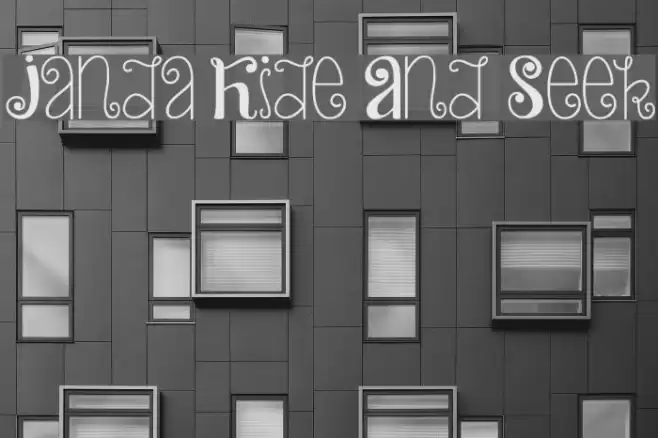 Janda Hide And Seek Font examples