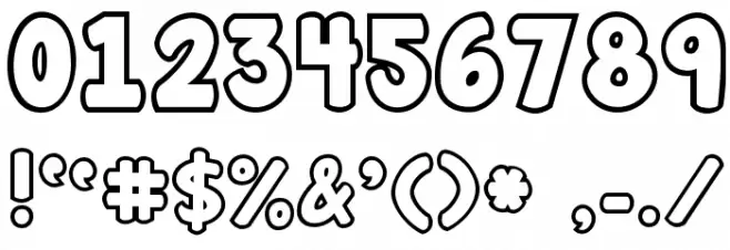 Janda Manatee Bubble Font OTHER CHARS