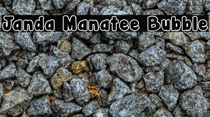 Janda Manatee Bubble Font examples