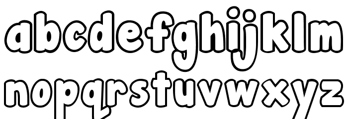 Janda Manatee Bubble Font LOWERCASE