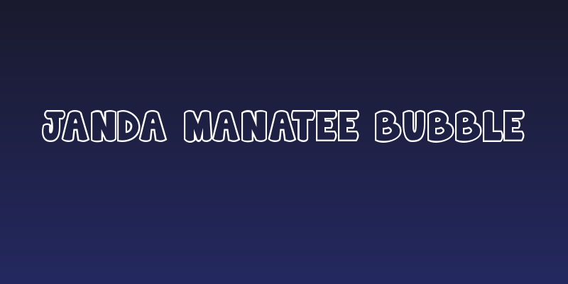 Janda Manatee Bubble Social Header