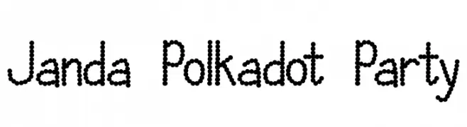 Janda Polkadot Party  Frei Schriftart Herunterladen