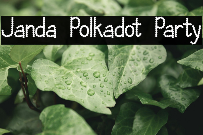 Janda Polkadot Party Font examples
