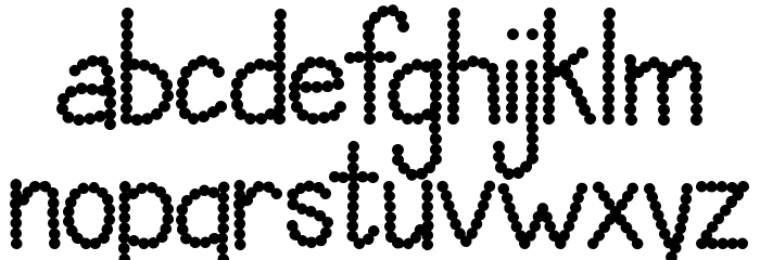 Janda Polkadot Party Font LOWERCASE