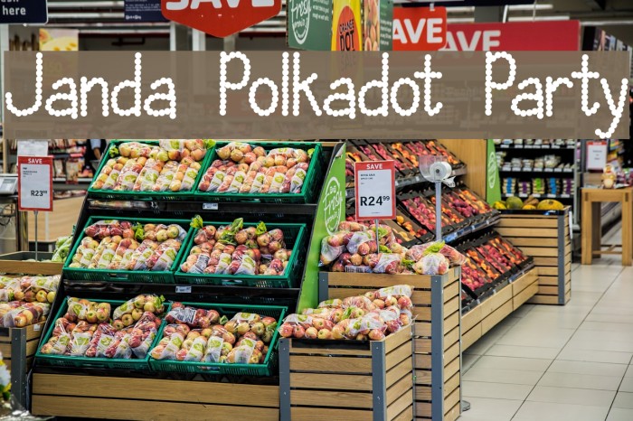 Janda Polkadot Party Font examples