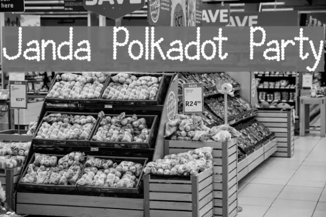 Janda Polkadot Party フォント examples