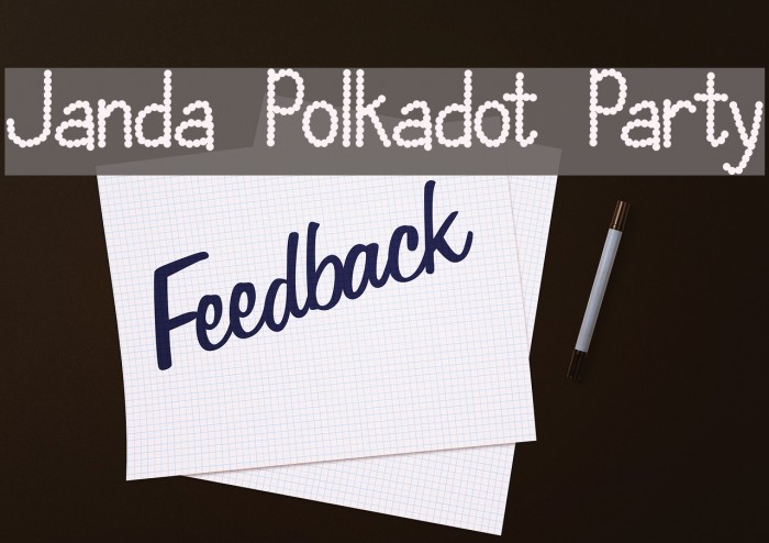 Janda Polkadot Party Font examples