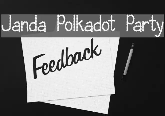 Janda Polkadot Party フォント examples
