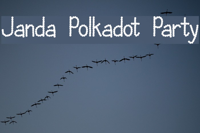 Janda Polkadot Party Font examples