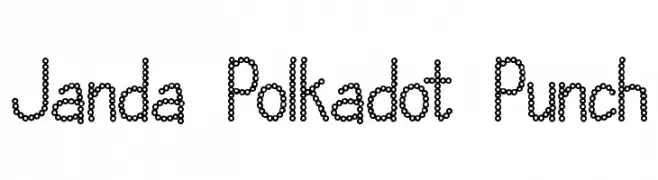 Janda Polkadot Punch  フリーフォントのダウンロード