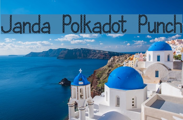 Janda Polkadot Punch Font examples