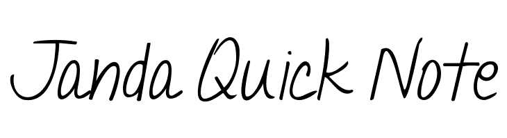 Janda Quick Note Font