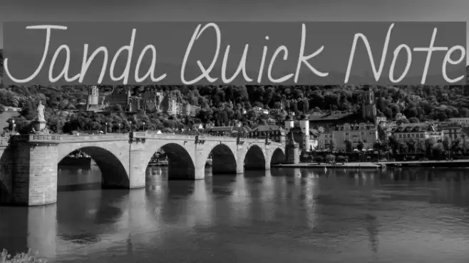 Janda Quick Note Font examples