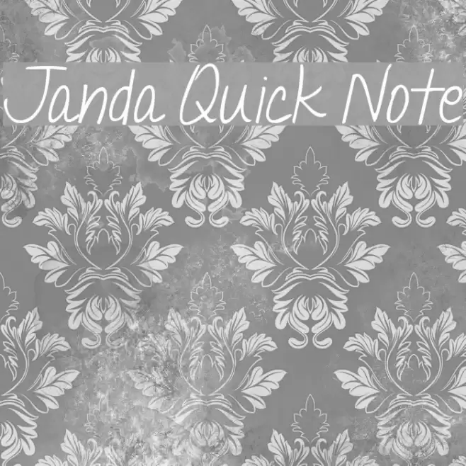 Janda Quick Note Font examples