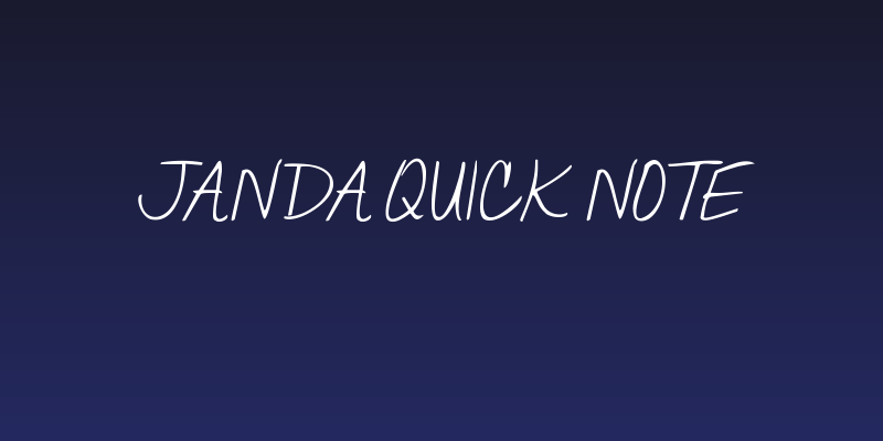 Janda Quick Note Social Header